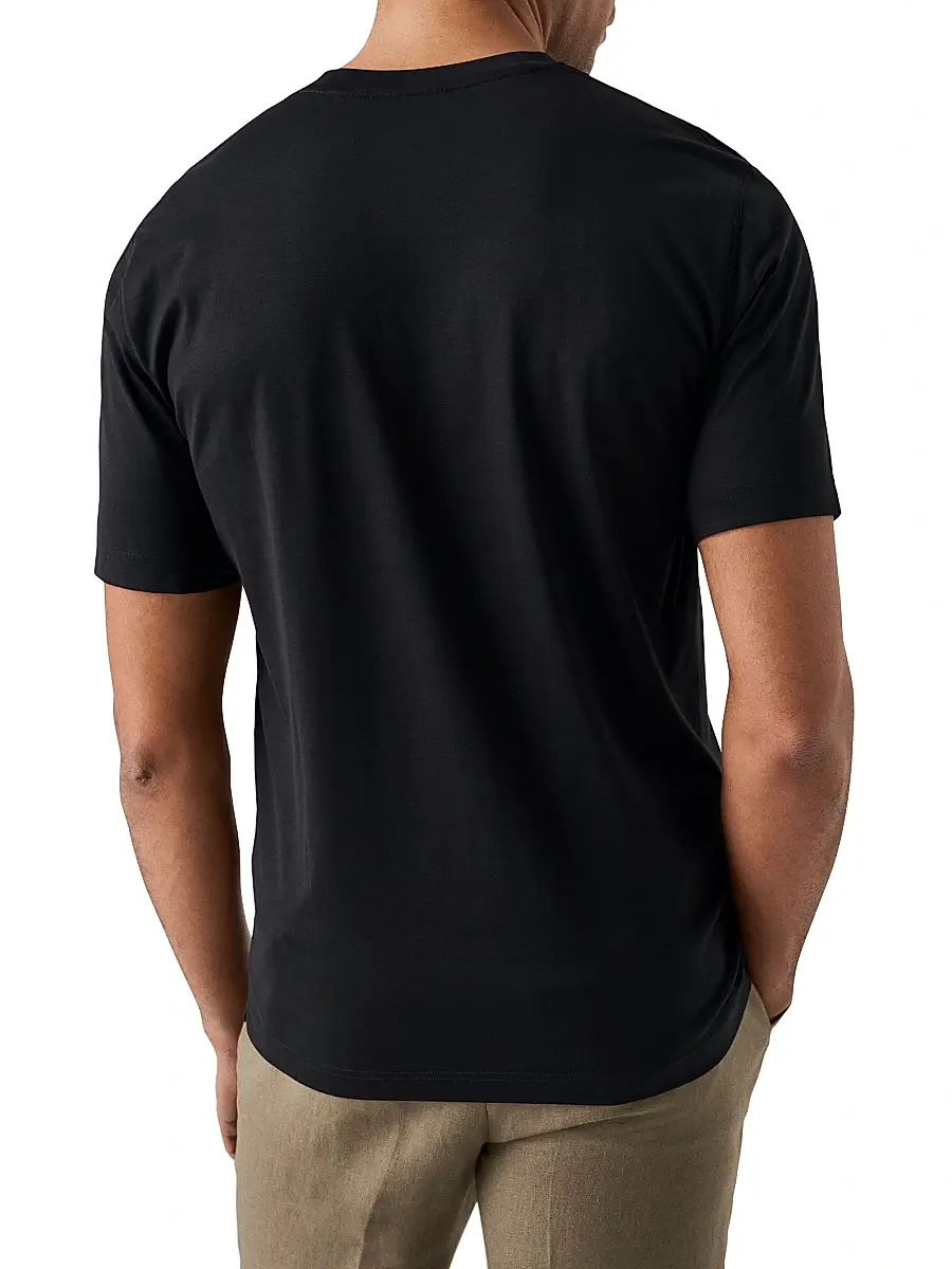 Eton Men's Silk-Cotton Knit T-Shirt | Thumbnail 3 Eton Men's Silk-Cotton Knit T-Shirt | Thumbnail 3