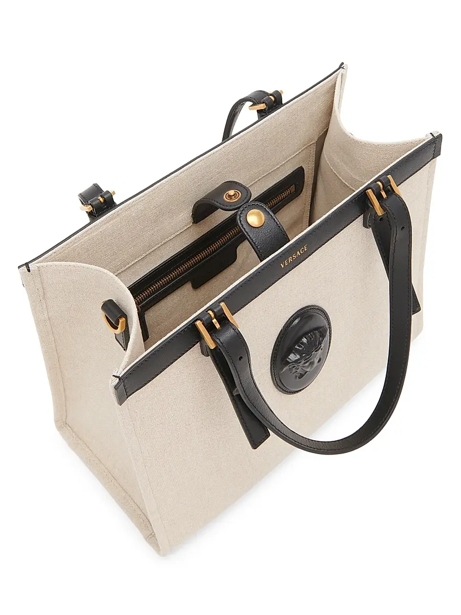 Versace Women's Rivière Canvas Tote | Thumbnail 3 Versace Women's Rivière Canvas Tote | Thumbnail 3