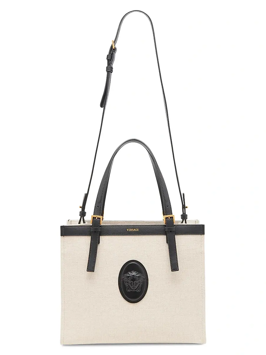 Versace Women's Rivière Canvas Tote | Thumbnail 6 Versace Women's Rivière Canvas Tote | Thumbnail 6