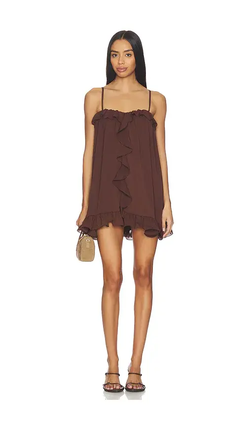 Runaway The Label Kristia Flounce Ruffle Mini Dress