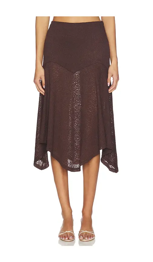 Runaway The Label Roxelle Handkerchief Midi Skirt | Image 1 Runaway The Label Roxelle Handkerchief Midi Skirt | Image 1