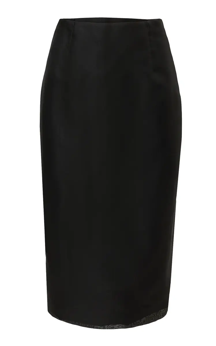 Carolina Herrera Crepe Silk Organza Knee-Length Skirt