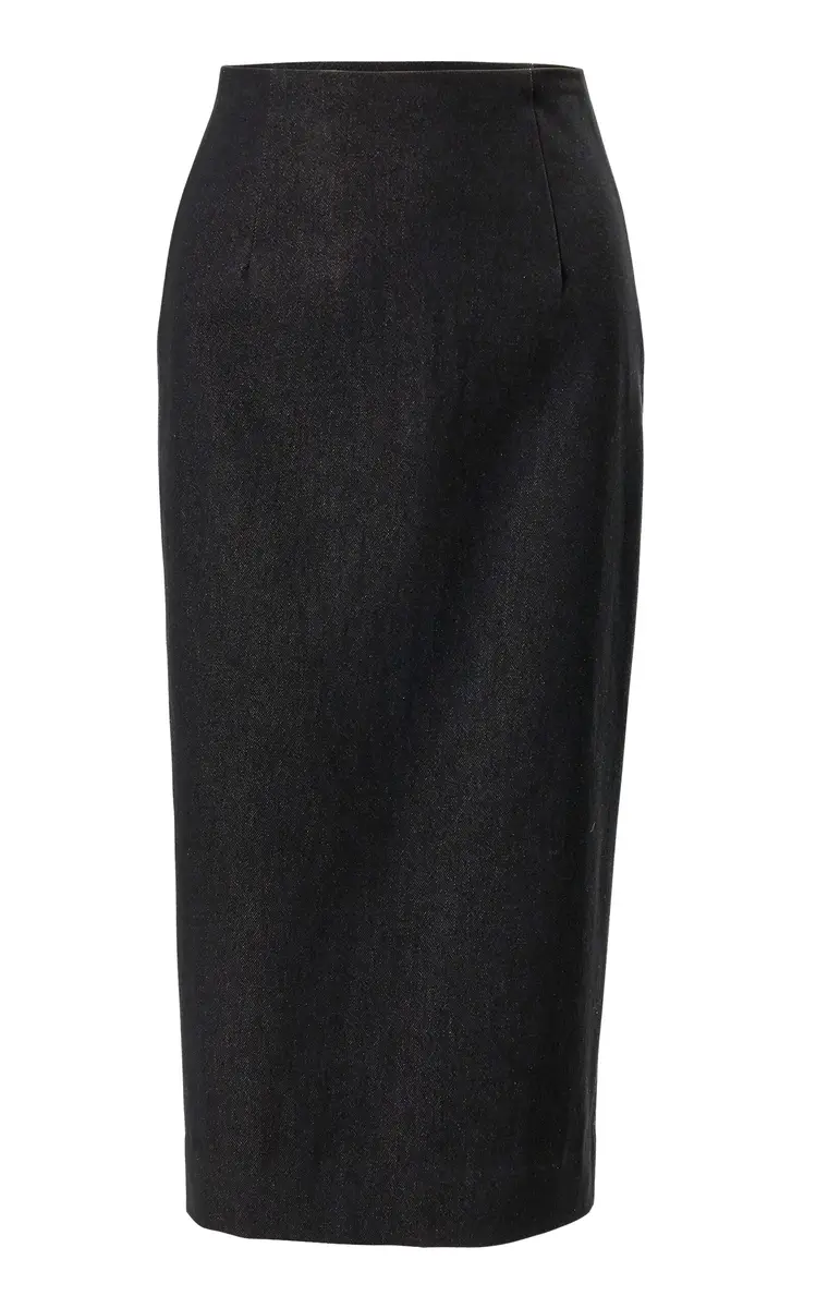 Carolina Herrera Denim Knee-Length Pencil Skirt