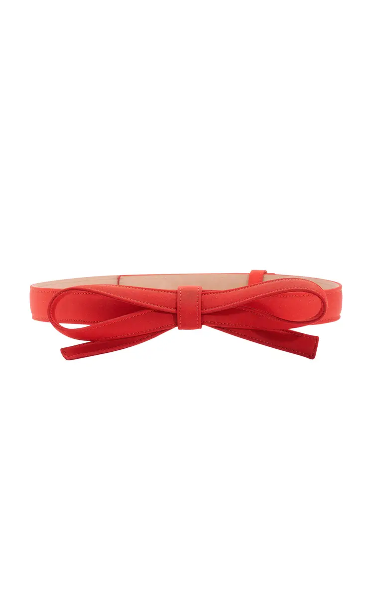 Carolina Herrera Bi-Stretch Wool Bow Belt