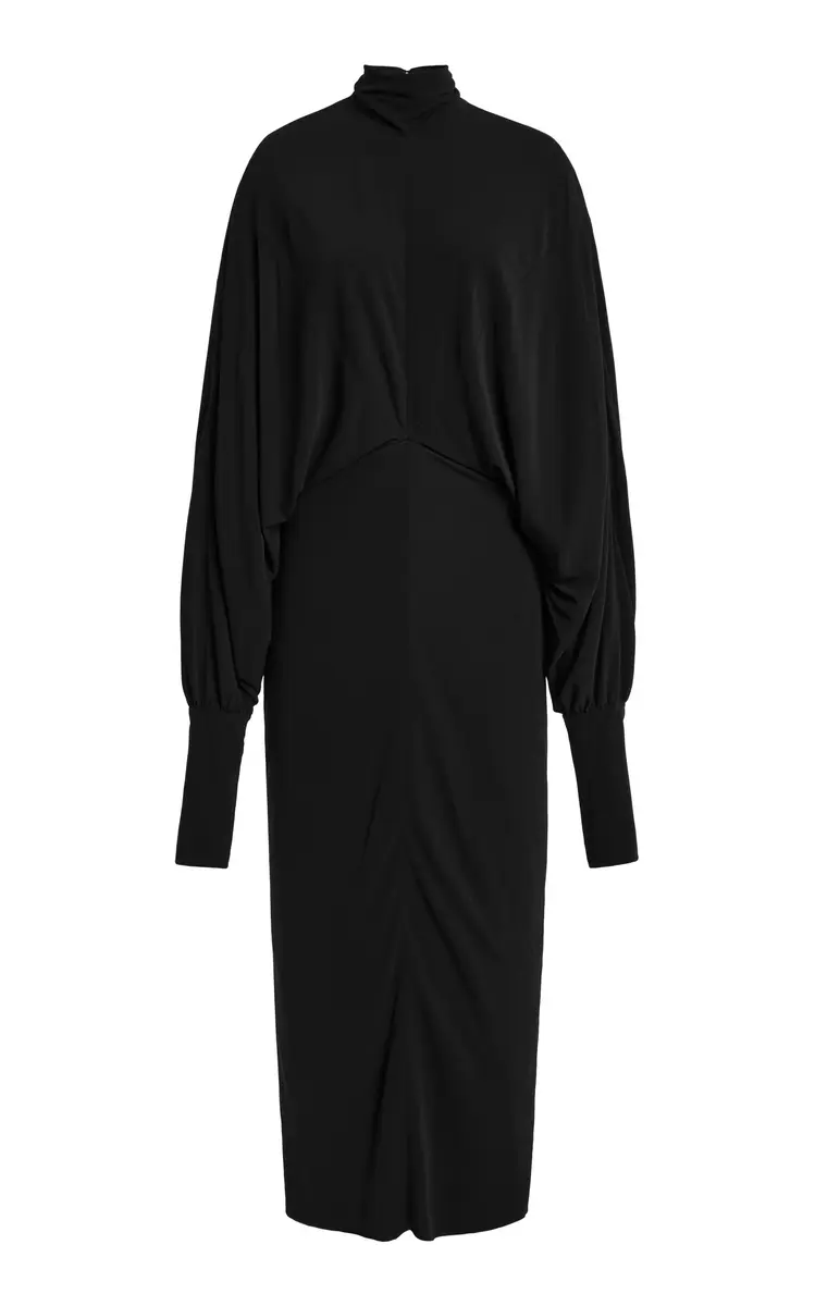 Brandon Maxwell The Helena Dolman-Sleeve Crepe Jersey Midi Dress