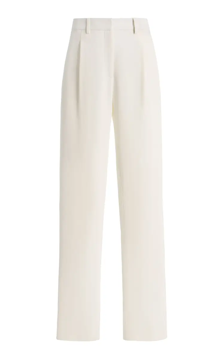 The Irving Mid-Rise Crepe Straight-Leg Pants The Irving Mid-Rise Crepe Straight-Leg Pants