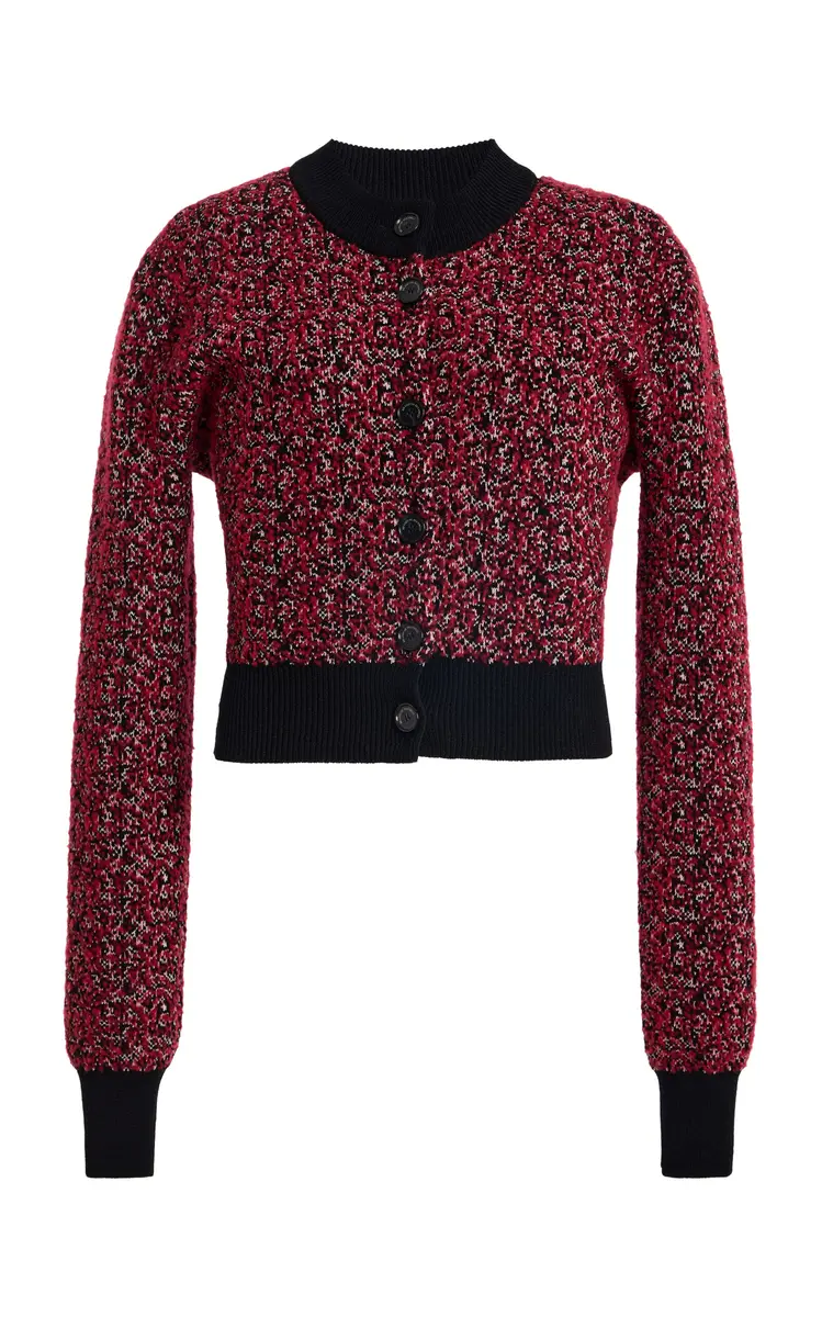 Brandon Maxwell The Aubrey Jacquard Cardigan