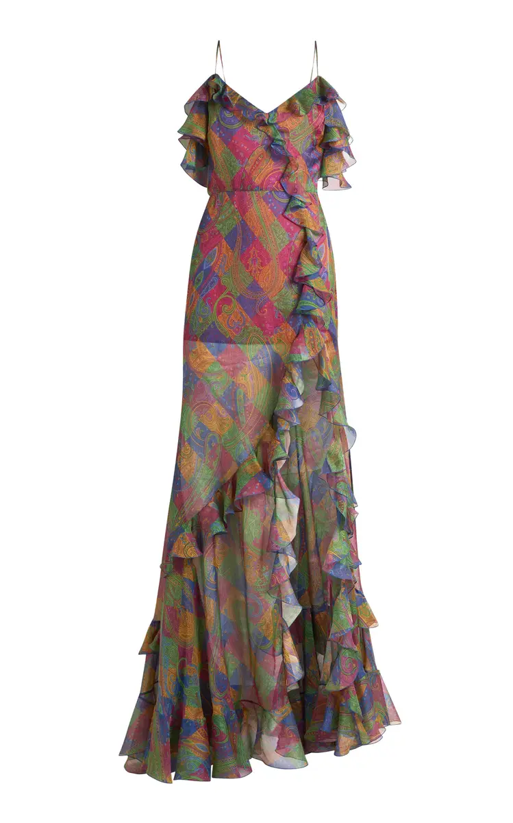 Etro Silk Off-The-Shoulder Maxi Dress | Thumbnail 6