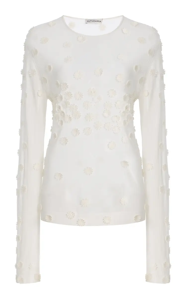Altuzarra Carter Embellished Mesh Top | Image 1 Altuzarra Carter Embellished Mesh Top | Image 1