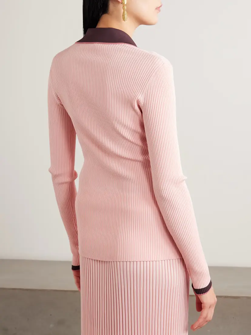 Zimmermann Two-tone Ribbed-knit Cardigan | Thumbnail 3