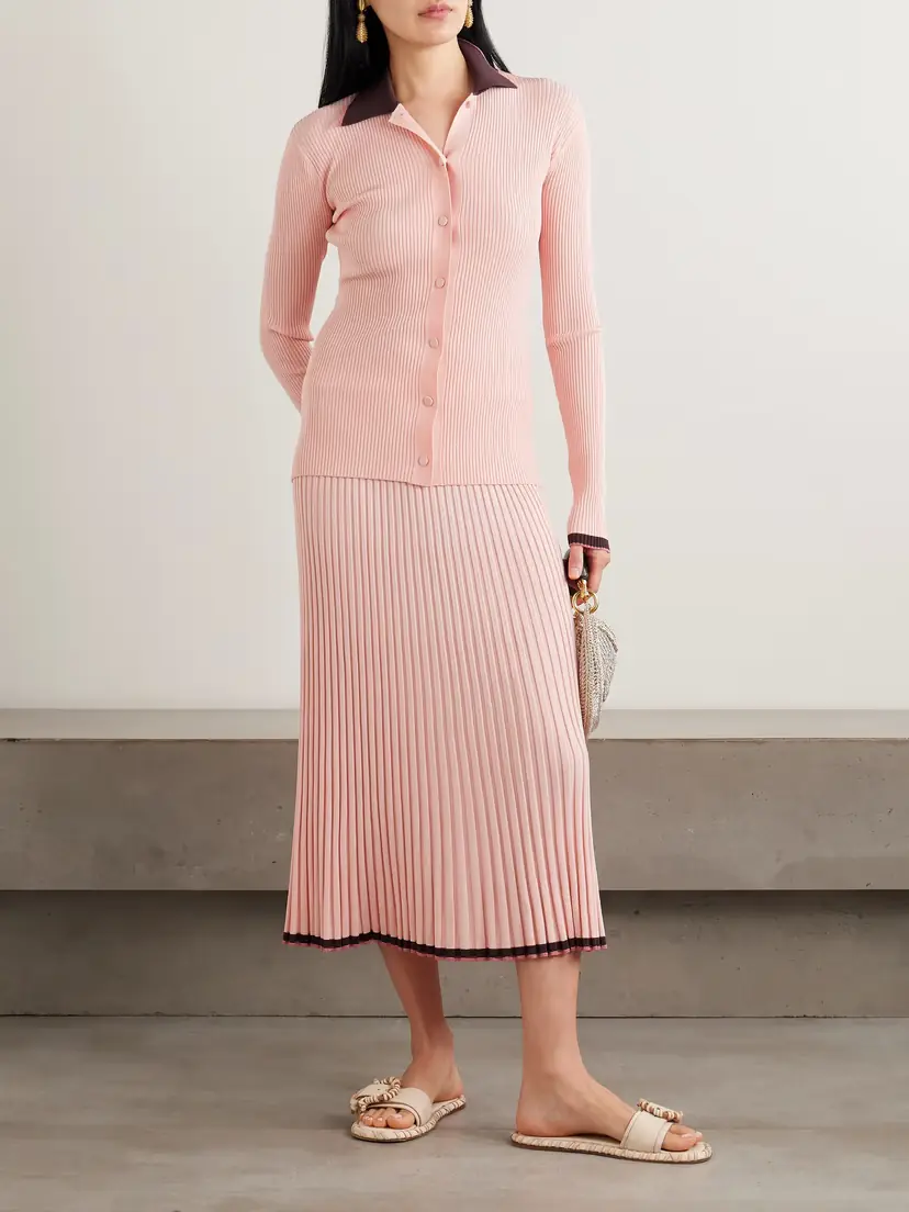 Zimmermann Pleated Ribbed-knit Midi Skirt | Thumbnail 2 Zimmermann Pleated Ribbed-knit Midi Skirt | Thumbnail 2