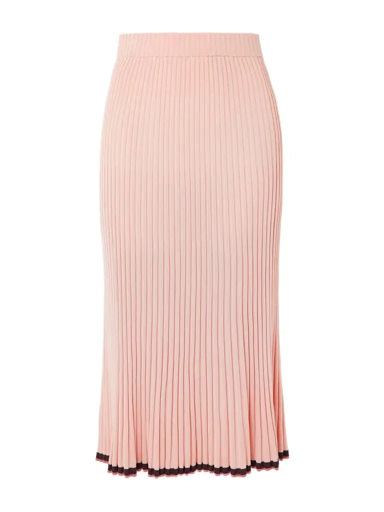 Zimmermann Pleated Ribbed-knit Midi Skirt | Image 1 Zimmermann Pleated Ribbed-knit Midi Skirt | Image 1