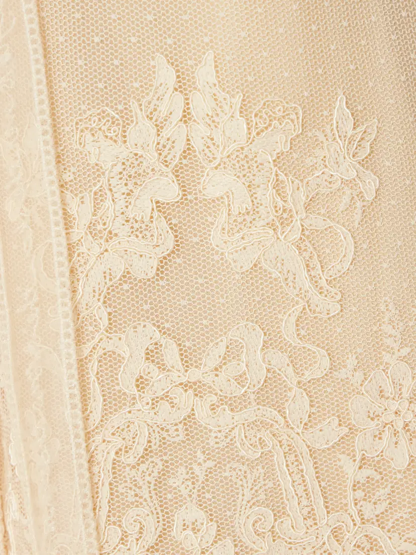 Zimmermann Luna Scalloped Gathered Lace And Point D'esprit Blouse | Thumbnail 4