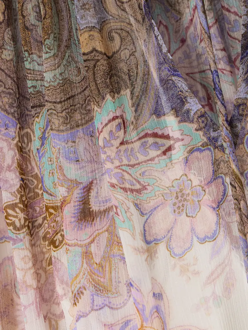 Zimmermann Ruched Printed Chiffon Blouse | Thumbnail 5 Zimmermann Ruched Printed Chiffon Blouse | Thumbnail 5