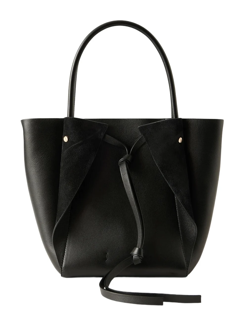 Marija Small Suede And Leather Tote - Black Marija Small Suede And Leather Tote - Black