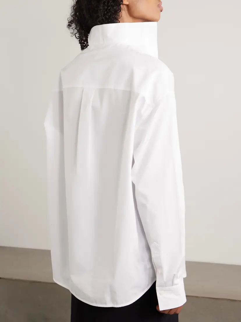 TOTEME Sharp Oversized Cotton-poplin Shirt | Thumbnail 4 TOTEME Sharp Oversized Cotton-poplin Shirt | Thumbnail 4