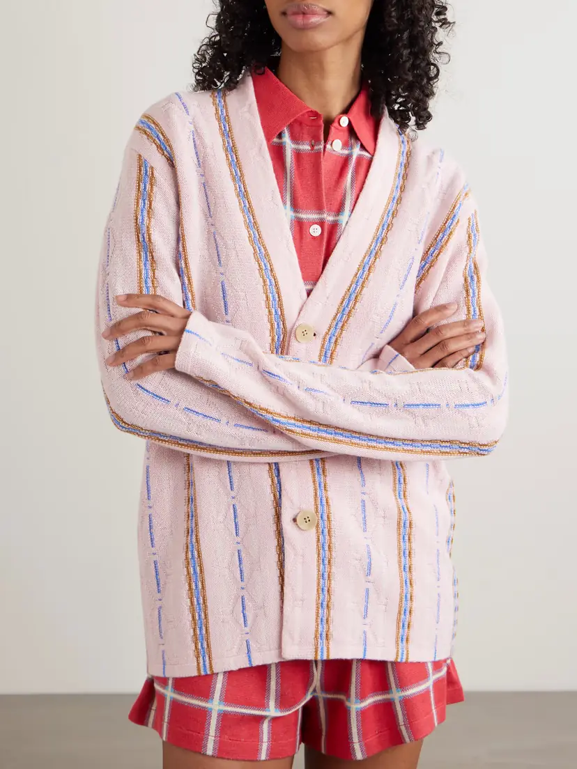 Guest In Residence Baja Striped Cashmere Cardigan | Thumbnail 3