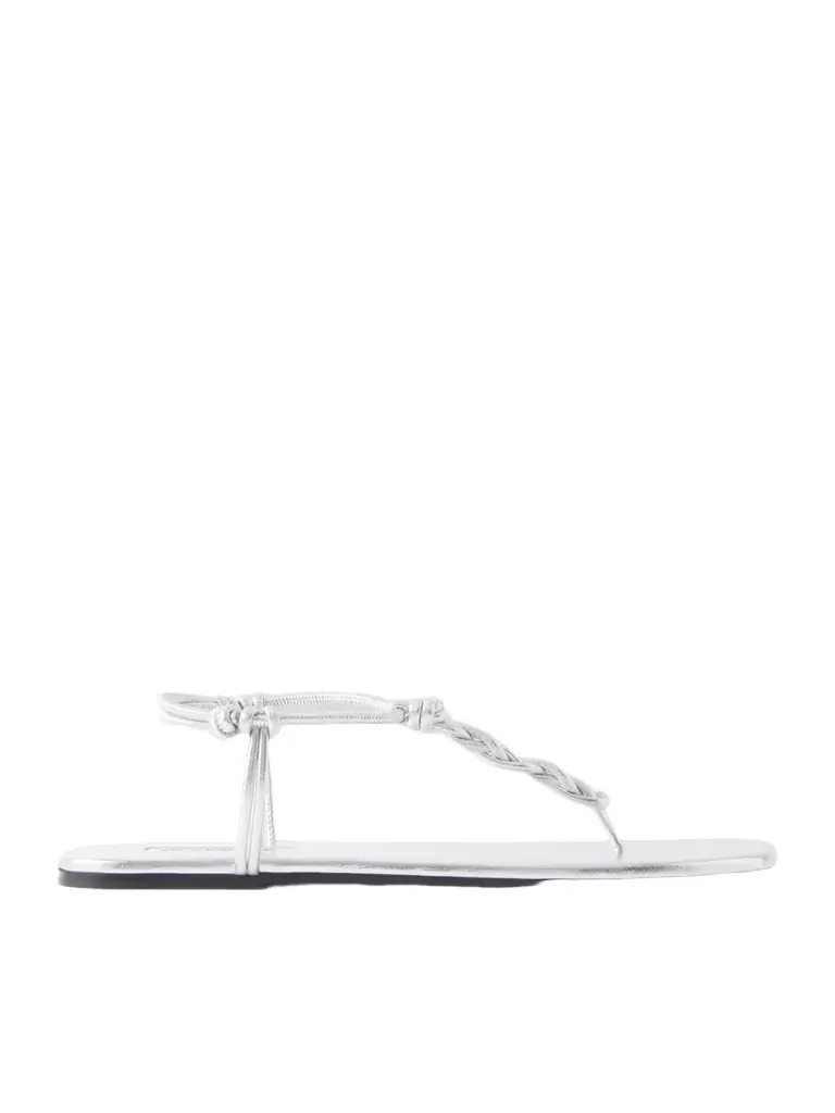Jil Sander Braided Metallic Leather Sandals | Image 1 Jil Sander Braided Metallic Leather Sandals | Image 1
