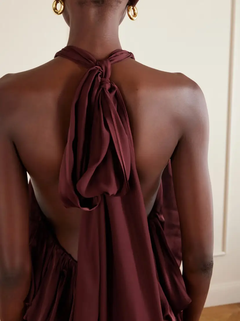 Zimmermann Luna Draped Silk Halterneck Top | Thumbnail 5