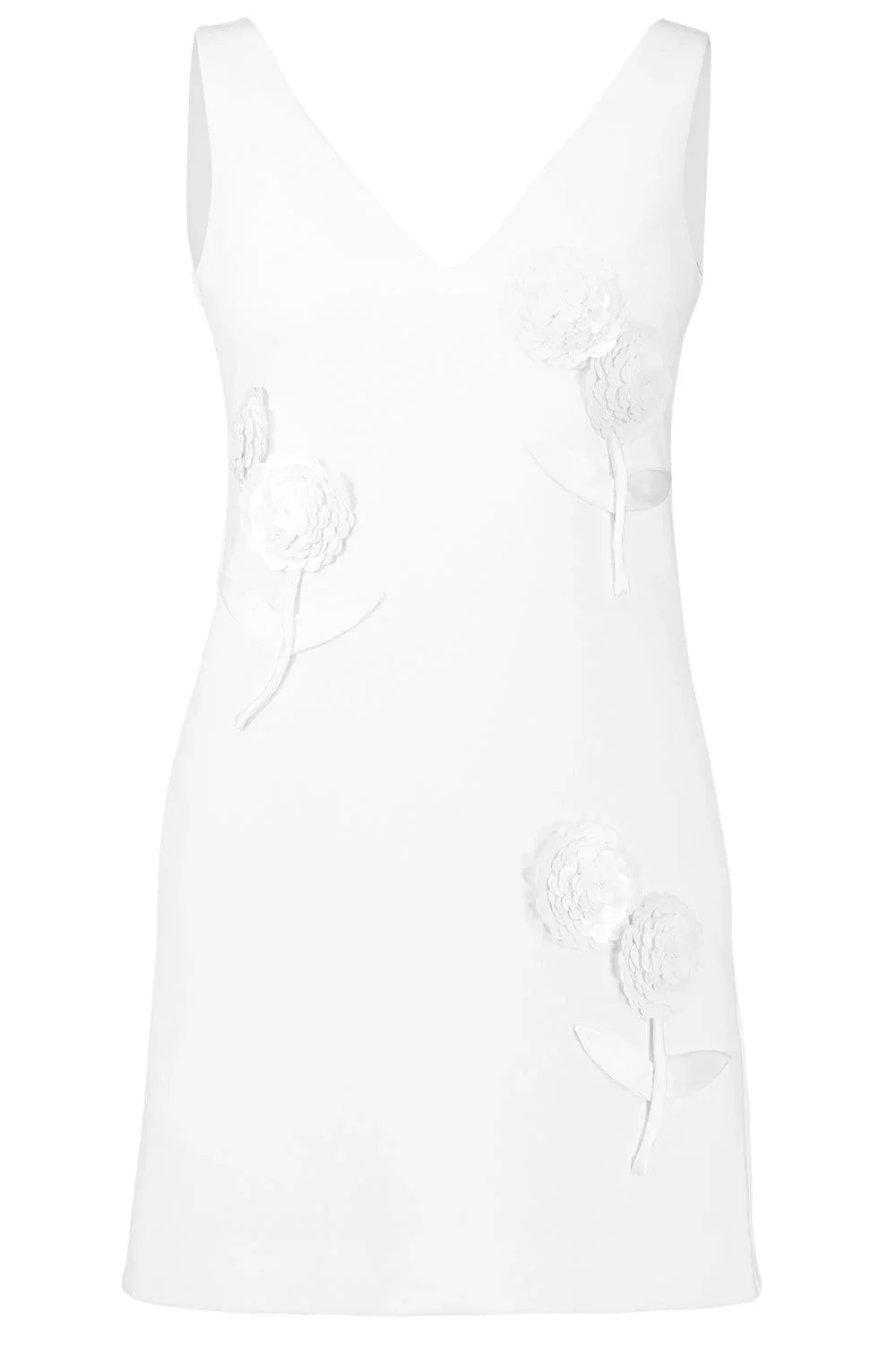 Sleeveless Embellished Flower Mini Dress