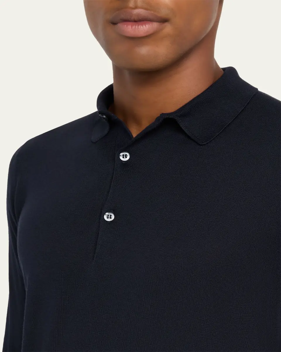 John Smedley Men's Bradwell Standard-Fit Polo Shirt | Thumbnail 9