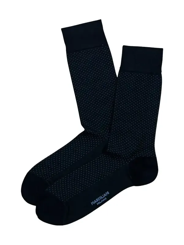 Marcoliani Men's Micro-Pindot Socks