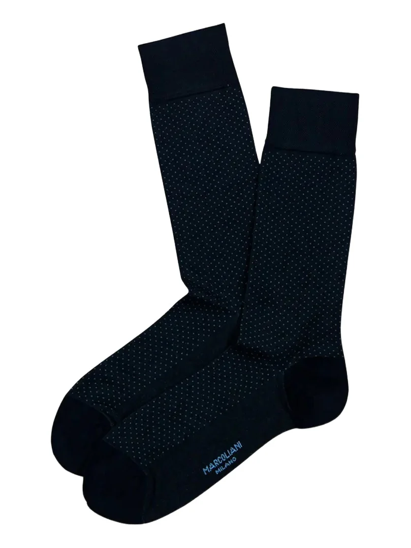 Marcoliani Men's Micro-Pindot Socks
