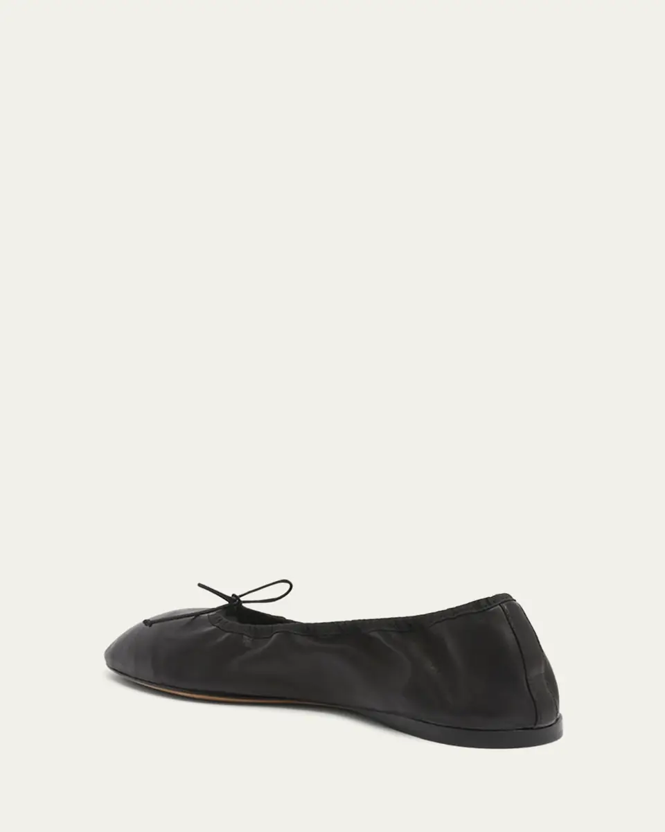 THE ROW Awar Leather Bow Ballerina Flats | Thumbnail 12