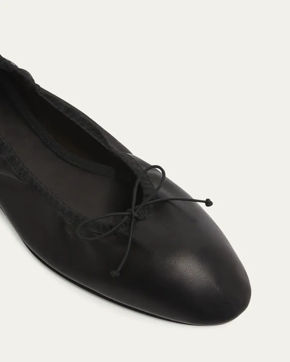 THE ROW Awar Leather Bow Ballerina Flats | Thumbnail 13