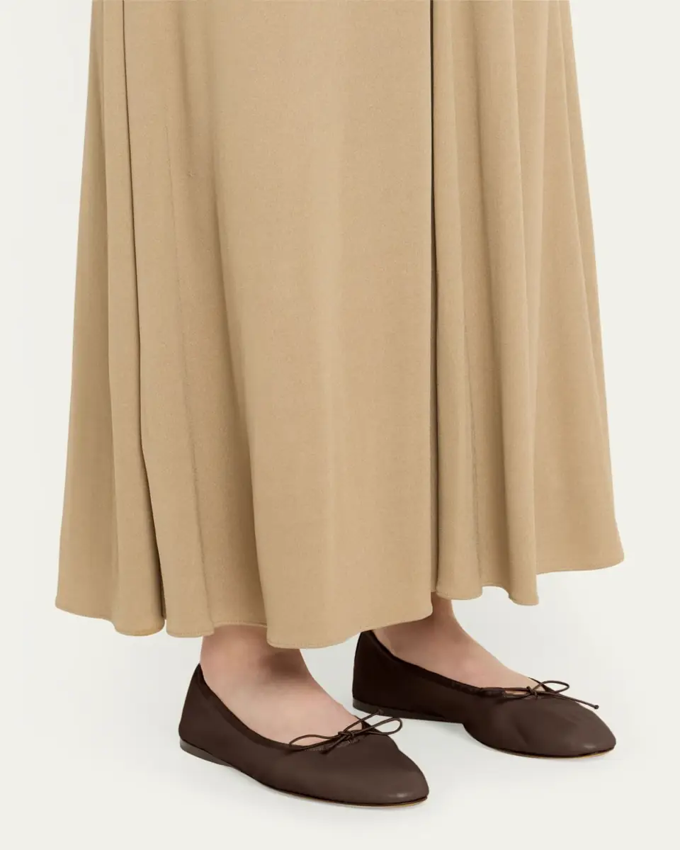 THE ROW Awar Leather Bow Ballerina Flats | Thumbnail 14