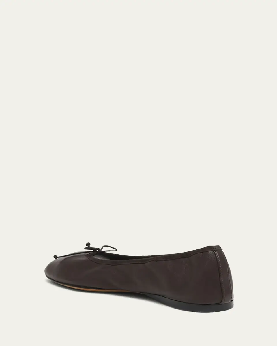THE ROW Awar Leather Bow Ballerina Flats | Thumbnail 8