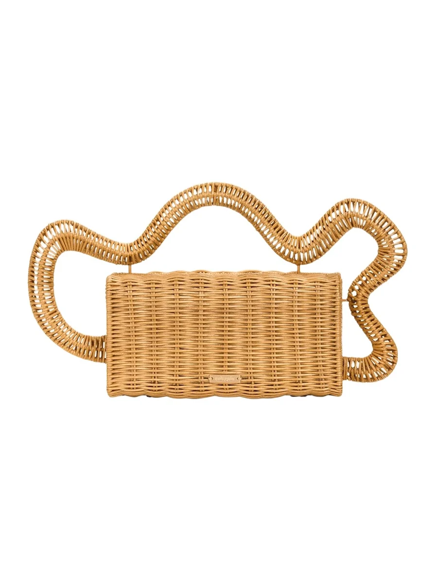 Elsa Wavy Rattan Clutch Bag Elsa Wavy Rattan Clutch Bag
