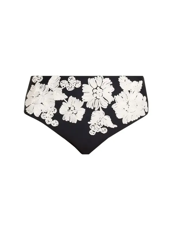 Simkhai Francie Floral High-Waist Bikini Bottoms