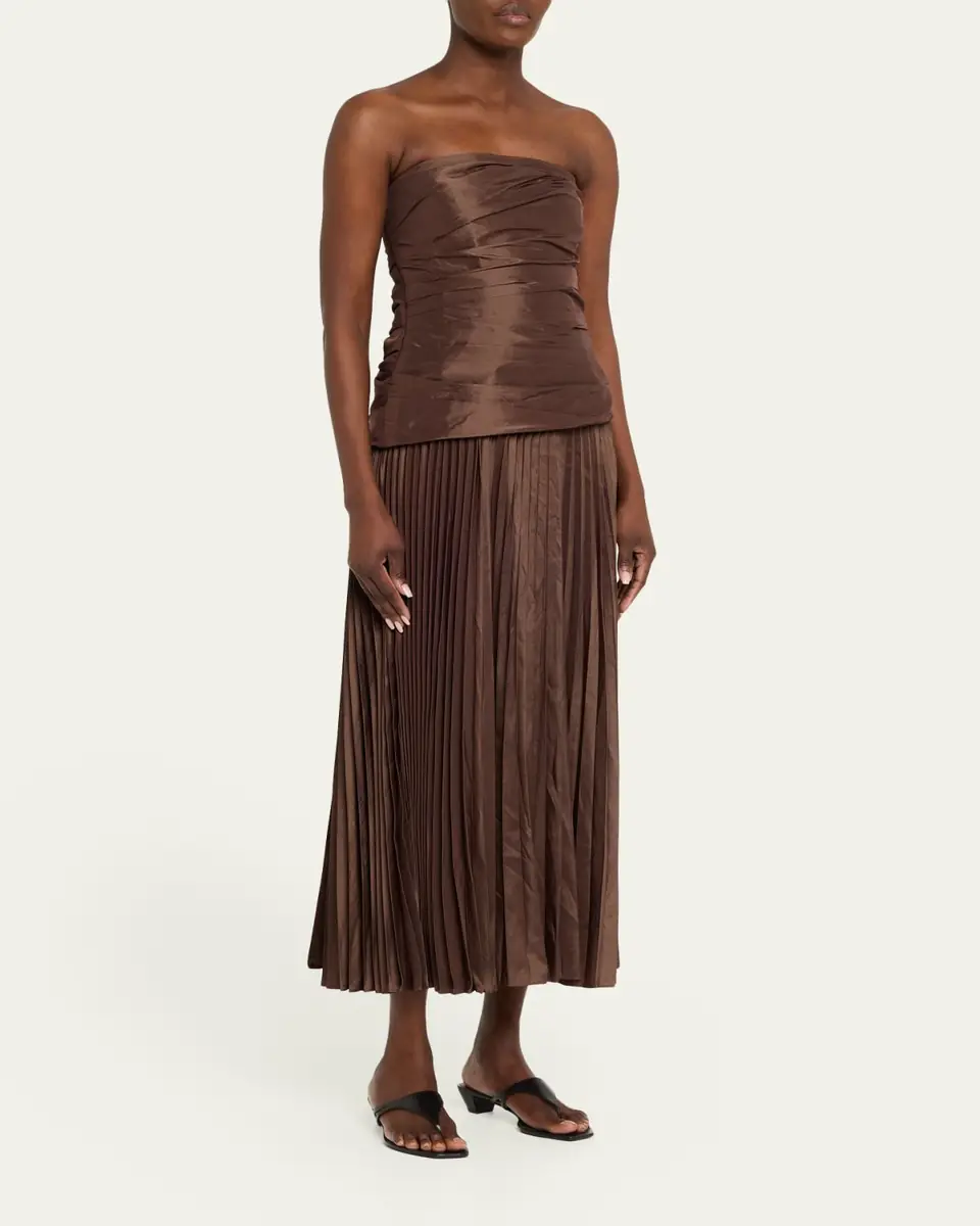 SIMKHAI Arie Strapless Pleated Maxi Dress | Thumbnail 4 SIMKHAI Arie Strapless Pleated Maxi Dress | Thumbnail 4