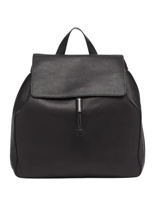 Men's Grained Leather T-Line Flap Backpack Men's Grained Leather T-Line Flap Backpack