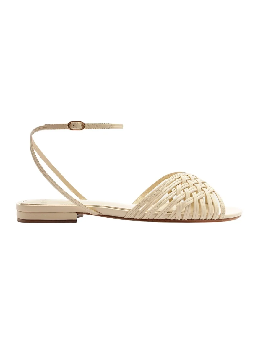 Lilian Leather Flat Sandals