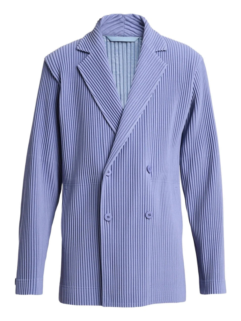Men's Pleated Double-Breasted Blazer Men's Pleated Double-Breasted Blazer