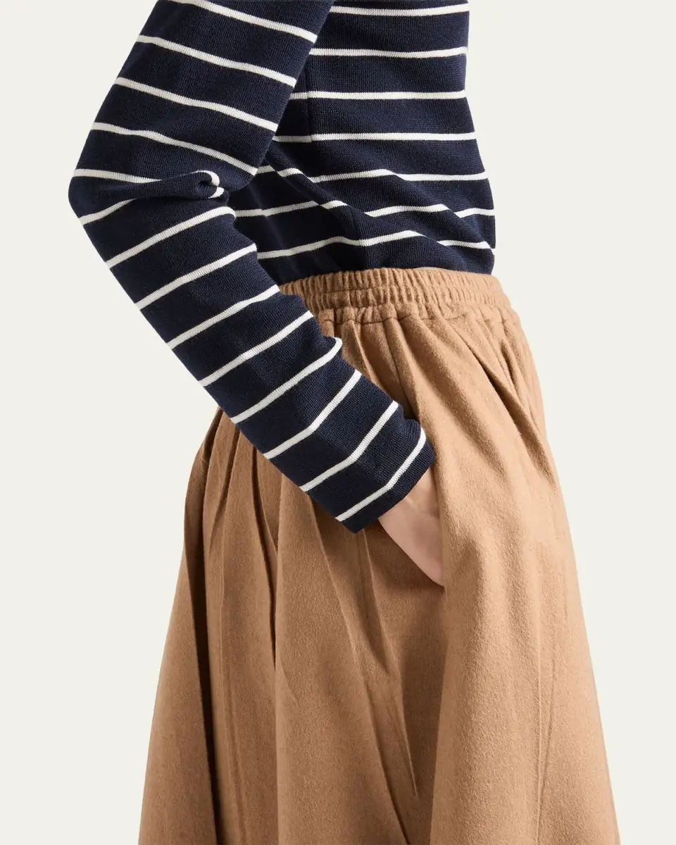 Prada Camel Wool Circle Midi Skirt | Thumbnail 5 Prada Camel Wool Circle Midi Skirt | Thumbnail 5