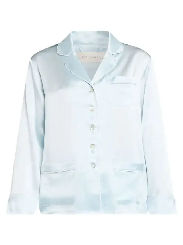 Coco Solid Silk Satin Pajama Set