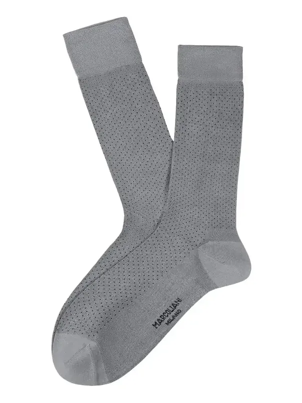 Men's Modal-Blend Pindot Crew Socks Men's Modal-Blend Pindot Crew Socks
