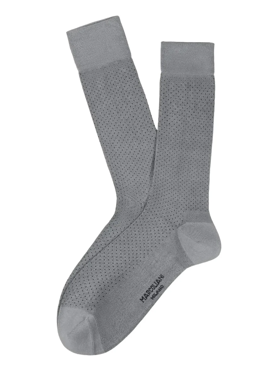 Men's Modal-Blend Pindot Crew Socks