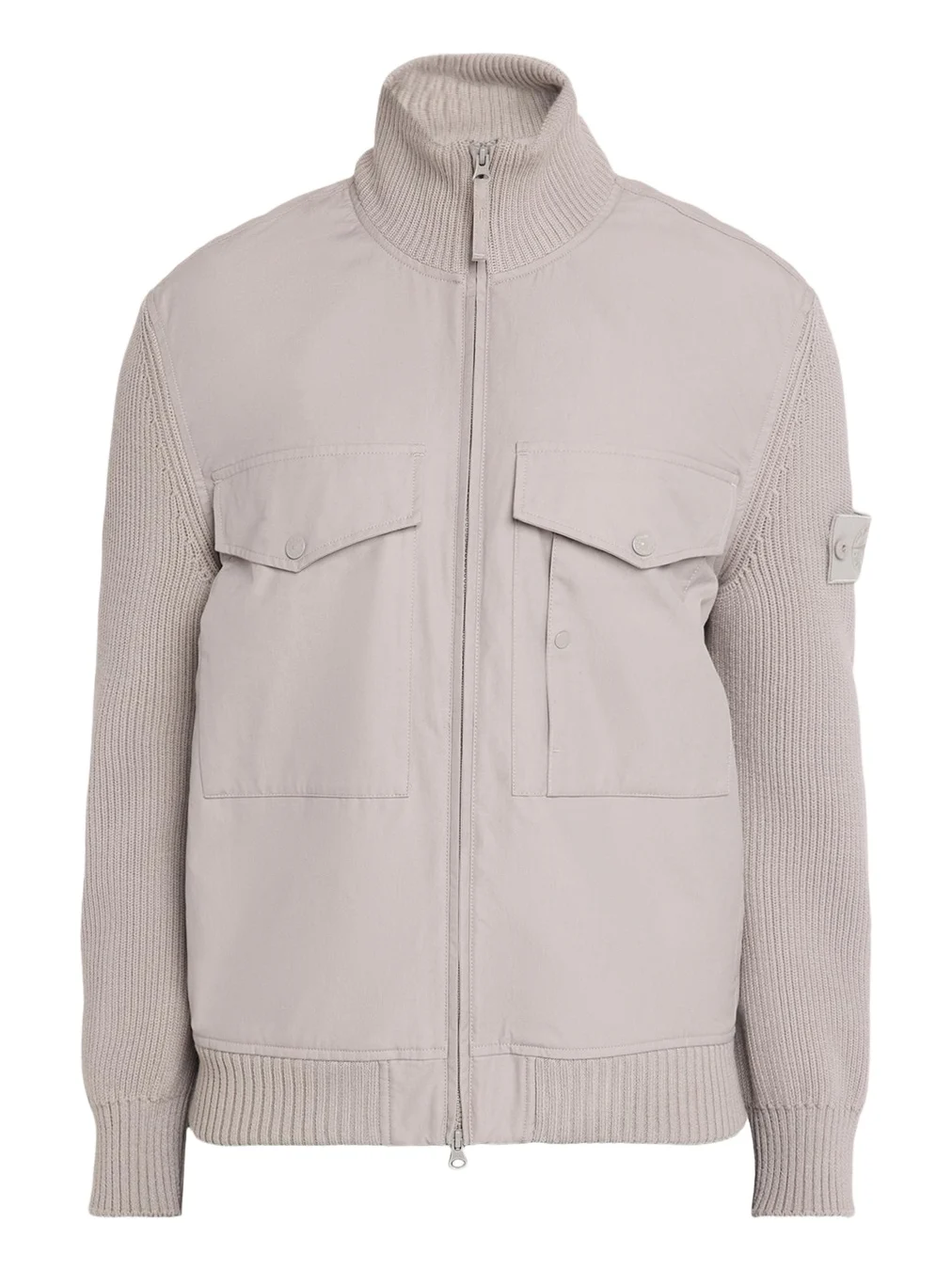 Stone Island Men's Wool and Cotton Hybrid Knit Blouson