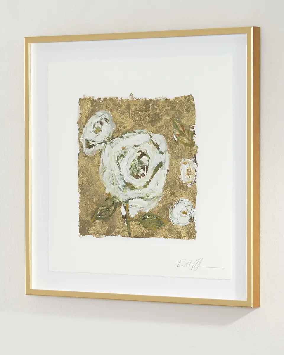 RFA Fine Art "Gold and Roses" Giclee on Paper Wall Art | Thumbnail 2