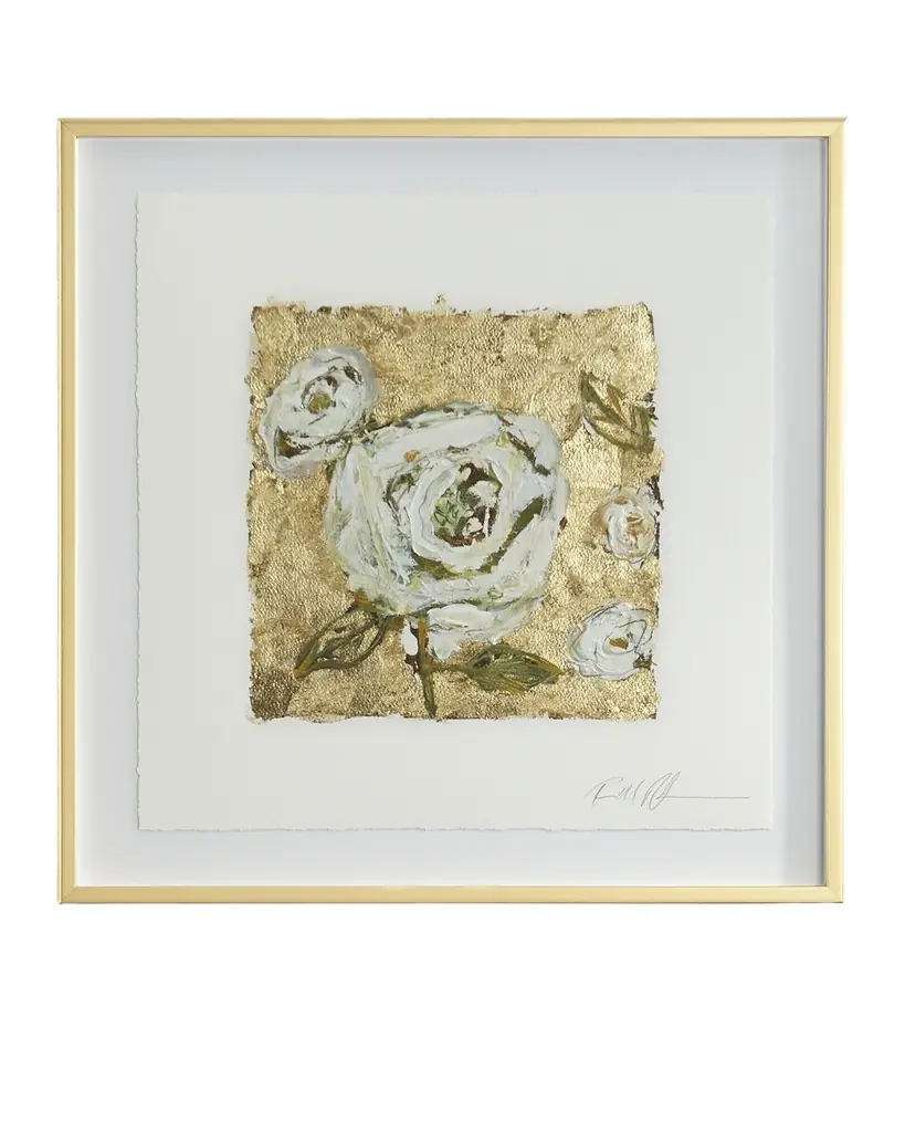 RFA Fine Art "Gold and Roses" Giclee on Paper Wall Art