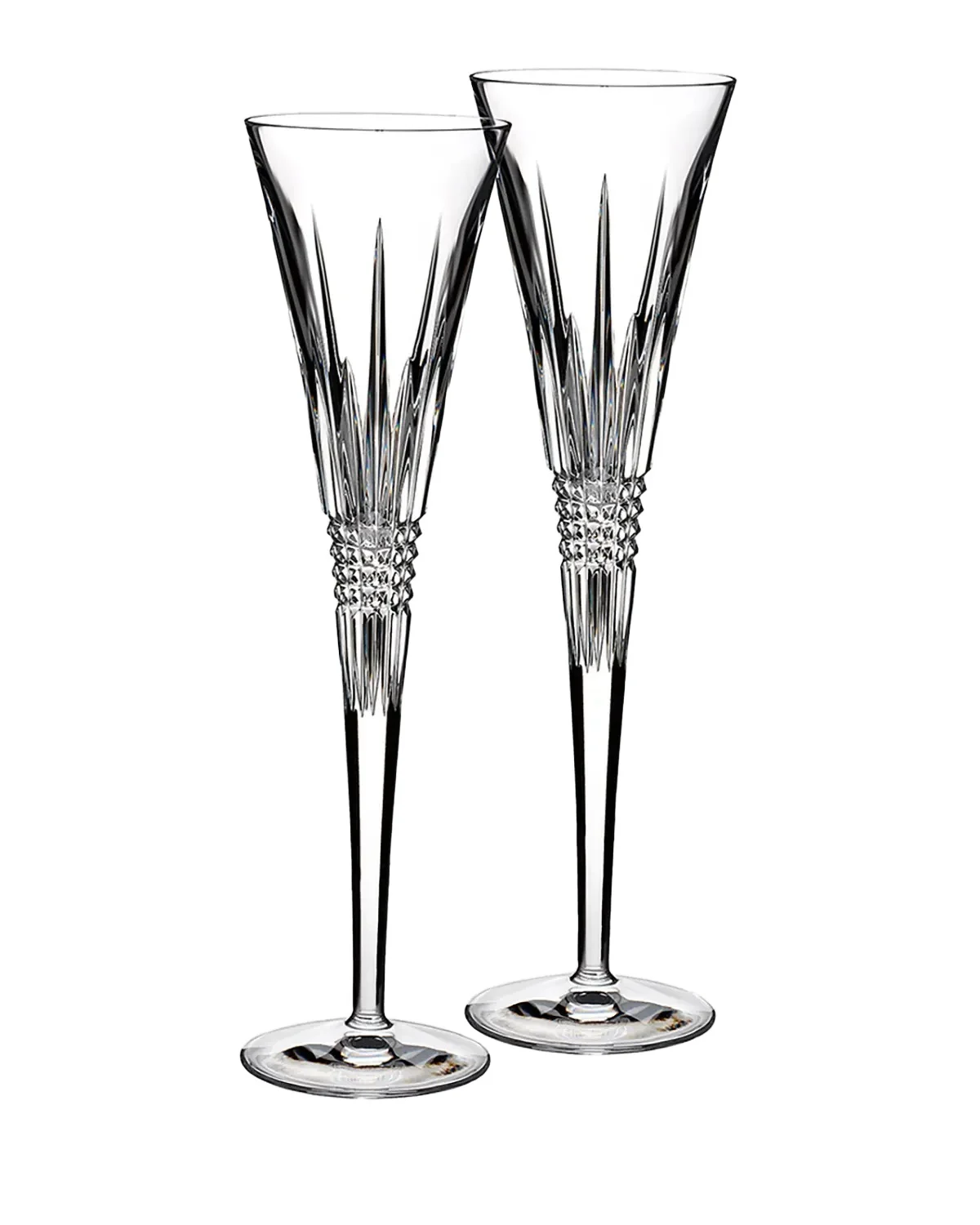 Waterford Crystal Set of Two Lismore Diamond Flutes