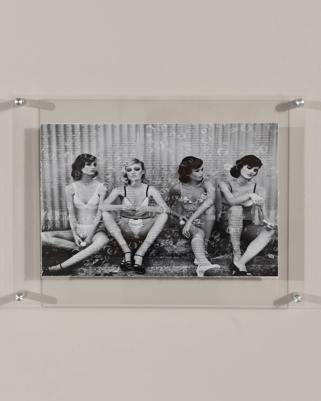 RFA Fine Art "Bubbles Models" Print Photography Art in Plexi Frame