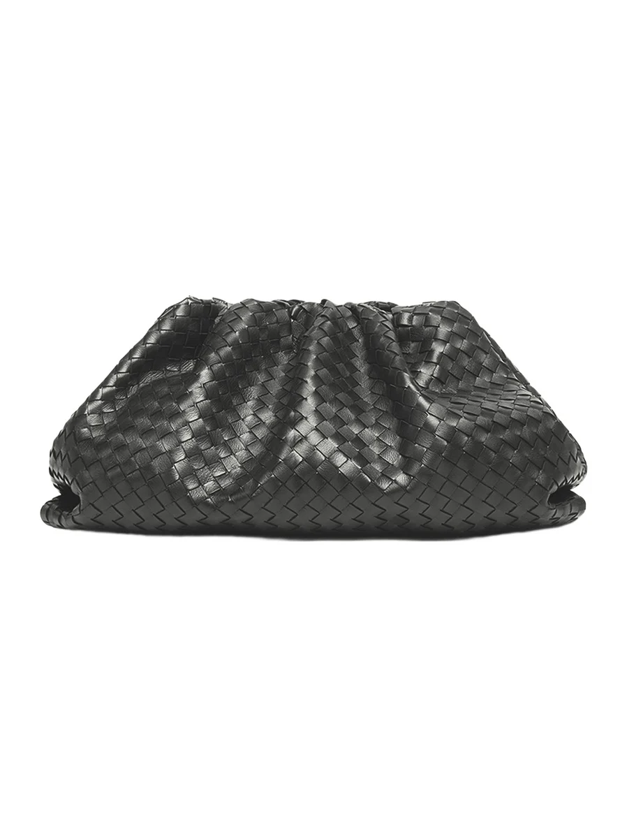 Bottega Veneta Lambskin Leather Pouch Clutch Bag
