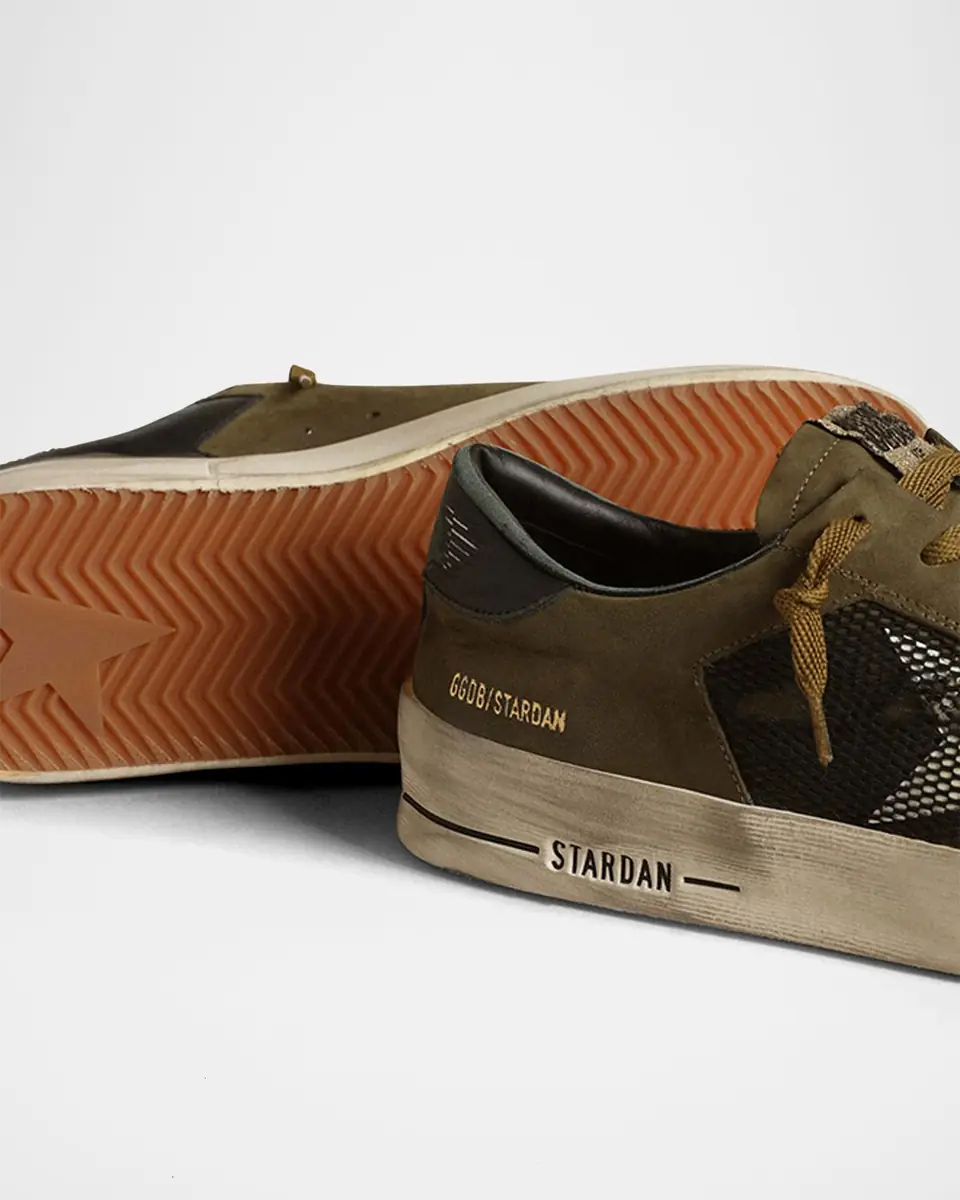 Golden Goose Men's Stardan Leather & Mesh Low-Top Sneakers | Thumbnail 3