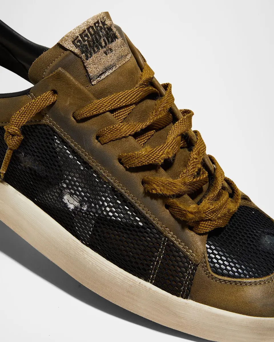 Golden Goose Men's Stardan Leather & Mesh Low-Top Sneakers | Thumbnail 6