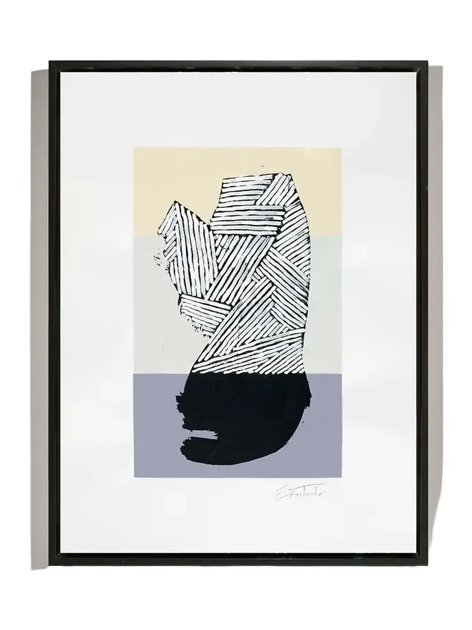 RFA Fine Art Abstract Linear Pastel Giclee